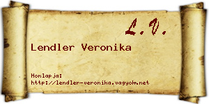 Lendler Veronika névjegykártya